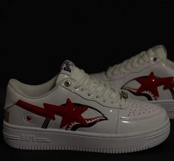 A Bathing Ape BAPE Sta Low Shark Blanco A Bathing Ape Bape Sta Low
