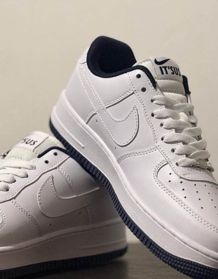 Nike Us Force 1 White and Midnight Navy